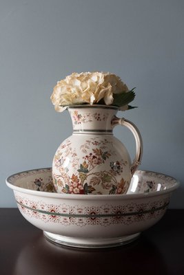 Antique German Nelly Wash Set from Villeroy & Boch, 1890s, Set of