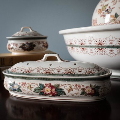 Villeroy & Boch ドイツ製 ヴィンテージ スーピエール Antique German Nelly Wash Set from Villeroy & Boch, 1890s, Set of