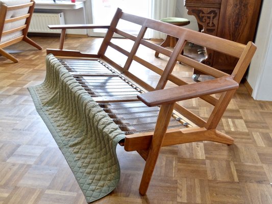 GE 290 3-Seater Sofa in Teak by Hans J. Wegner for Getama
