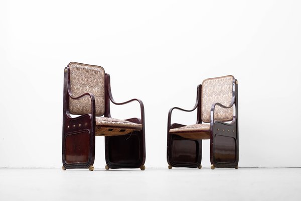 Pair of Vienna Secessionist Influenced Chairs Pair of Vienna Secessionist Influenced Chairs