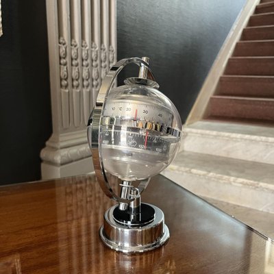 Pendule Sputnik Karlsson 1990 – Chromé, Style Rétro, Mouvement Quartz