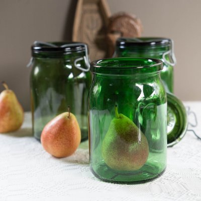 Vintage Swiss Wide Opening Preserving Jars from Bülach Glas, 1930s