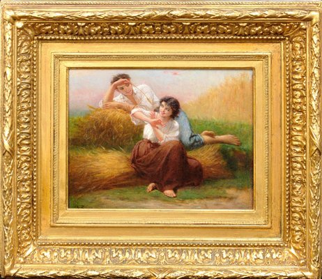 Charles Landelle, I Ask You for a Caress and You Tickle Me, 1860s