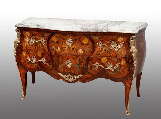 Commode époque Napoléon III en noyer et ronce v