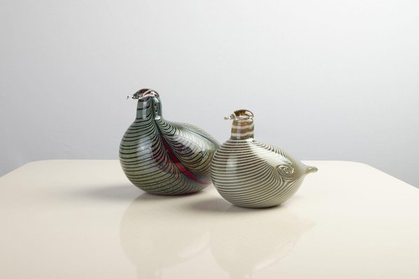 Glass Birds by Oiva Toikka, Set of 2 for sale at Pamono