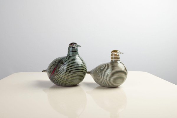 Glass Birds by Oiva Toikka, Set of 2 for sale at Pamono