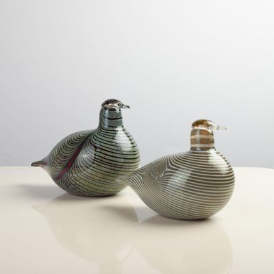Glass Birds by Oiva Toikka, Set of 2 for sale at Pamono