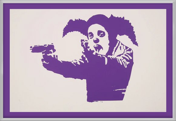 Banksy, Clown Skateboard Lick Shot, 2024, Print for sale at Pamono