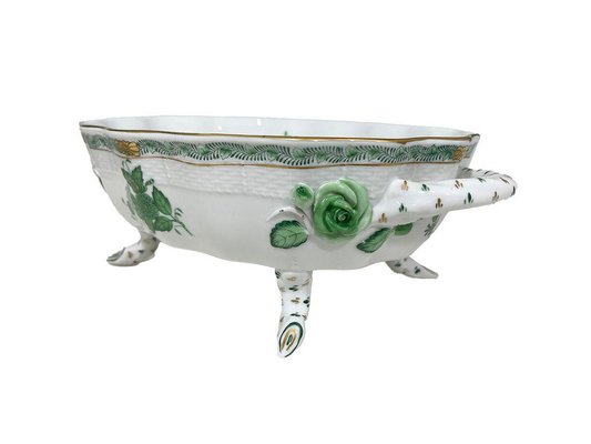 Grüne Bouquet Apponyi Obstschale von Herend, 1960er bei Pamono kaufen