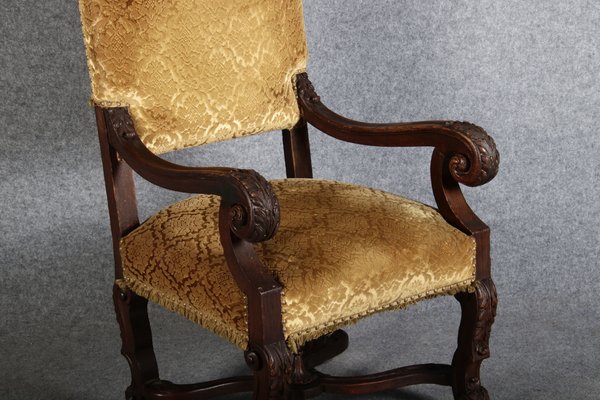 Antique Baroque Chair in Oak, 1800 for sale at Pamono