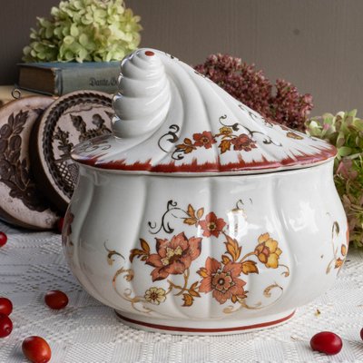 Vintage Süßigkeitenschale aus Porzellan von Albert Laurent für Couleuvre, 1940er bei Pamono kaufen