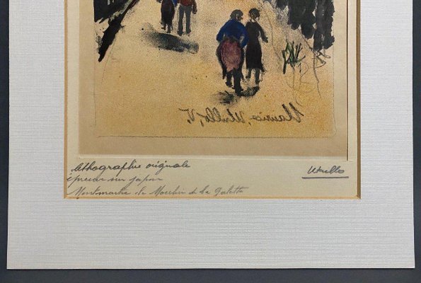 Maurice Utrillo, Montmartre Moulin De La Galette, Lithograph for
