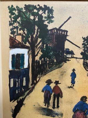 Maurice Utrillo、RIVAGE BRETON、海外版超希少レゾネ Maurice Utrillo, Montmartre Moulin De La Galette, Lithograph for