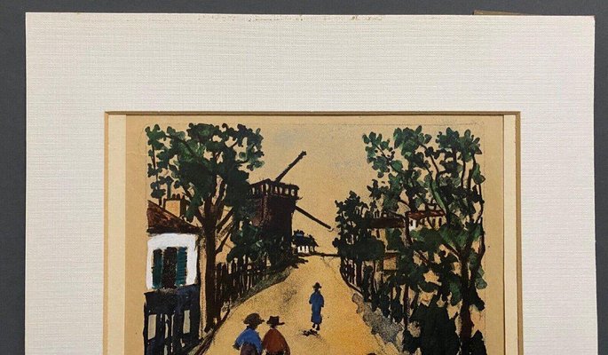 Maurice Utrillo, Montmartre Moulin De La Galette, Lithograph for