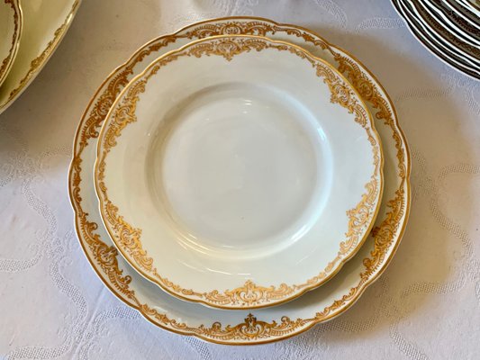 French Dinnerware by Bernardaud Limoges, 1965, Set of 42 for