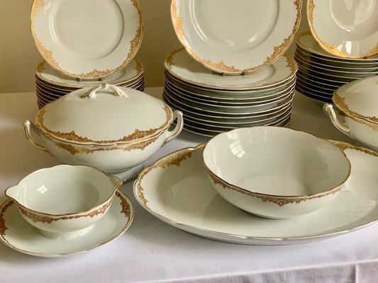 French Dinnerware by Bernardaud Limoges, 1965, Set of 42 for