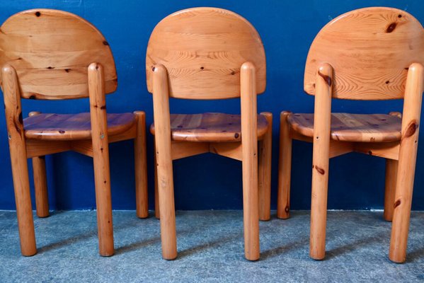 Pine Dining Set by Rainer Daumiller, Set of 6 for sale at Pamono