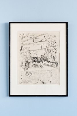 Pierre Bonnard, Le Parc Monceau, Eau-forte sur Papier, 1937 en 