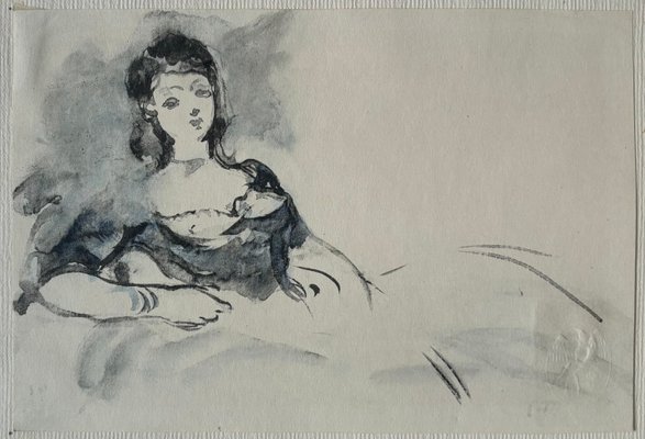 Vintage 1959 Manet's Sketch for Vintage 1959 Manet's Sketch for