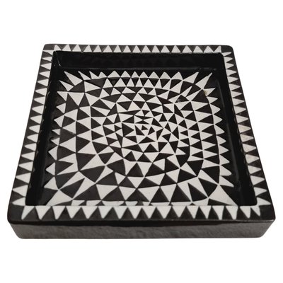 Scandinavian Modern Ceramic Domino Tray or Ashtray attributed to