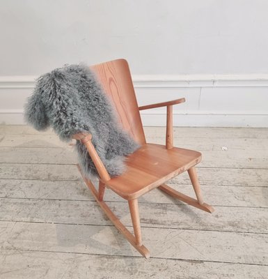 Fur 513 Rocking Chair by Karl Malmvall, Sweden, 1940s-1950s for