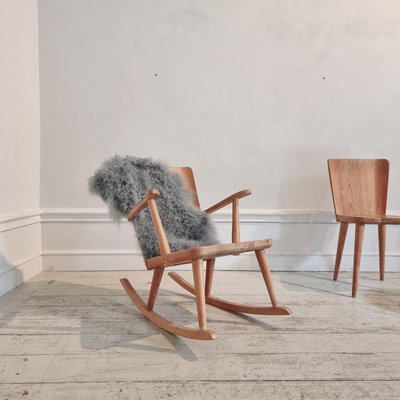 Fur 513 Rocking Chair by Karl Malmvall, Sweden, 1940s-1950s for