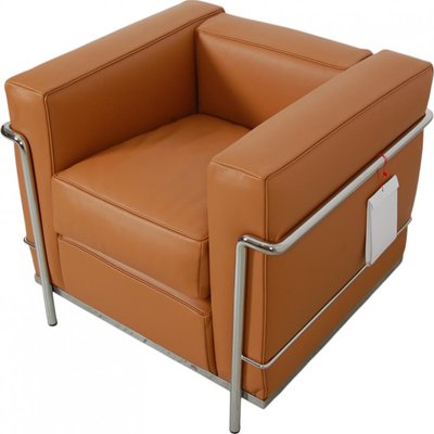 座椅子 Big letter chair c Lc 2 Lounge Chair in Cognac Leather by Le Corbusier for sale at Pamono