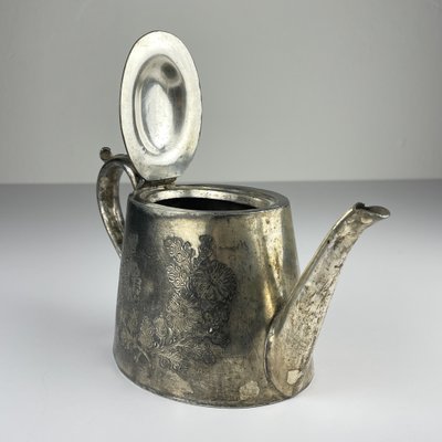 Antique Silver-Plated Teapot from Sheffield, England, 1890s
