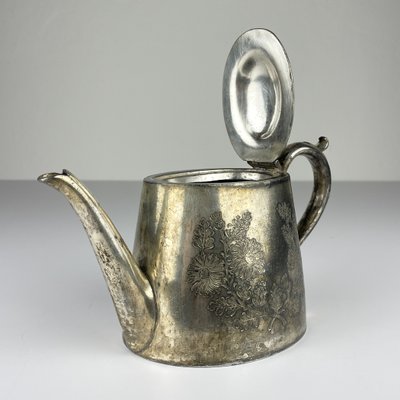 Antique Silver-Plated Teapot from Sheffield, England, 1890s