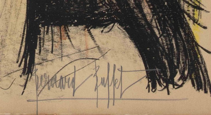 Bernard Giffet リトグラフ 1968年制作 Bernard Buffet, Rita, Lithograph, 1960s for sale at Pamono