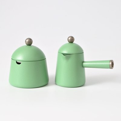 Milchkännchen & Zuckerdose aus Edelstahl von Lavazza, 1980er, 2er Set bei Pamono kaufen