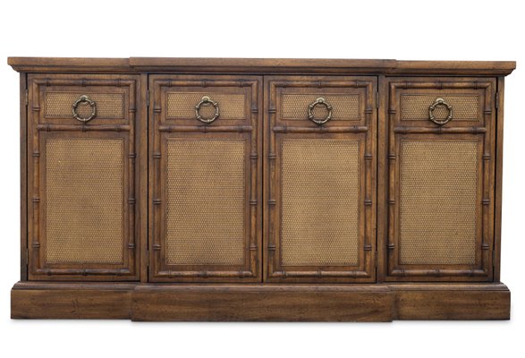 abc様取り置き Faux Bamboo Cane and Brass Handled Sideboard from American of