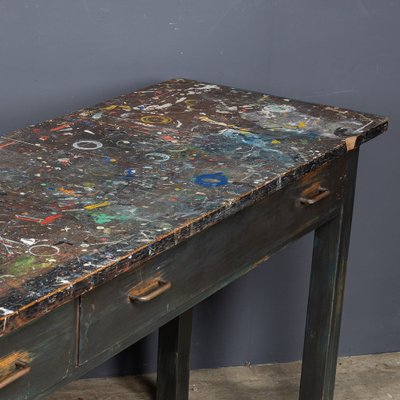 Paint Splashed Art Department Table, 1960s for sale at Pamono
