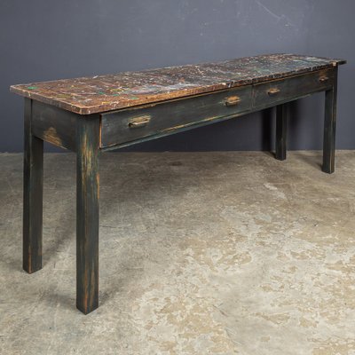 Paint Splashed Art Department Table, 1960s for sale at Pamono