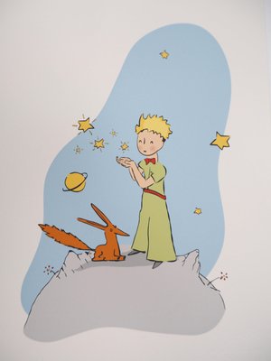Antoine de Saint-Exupéry Dessins Lithographie de Antoine Saint-Exupéry, Le Petit Prince sur l