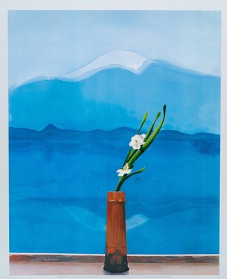 David Hockney Mount Fuji and Flowers Poster for sale at Pamono