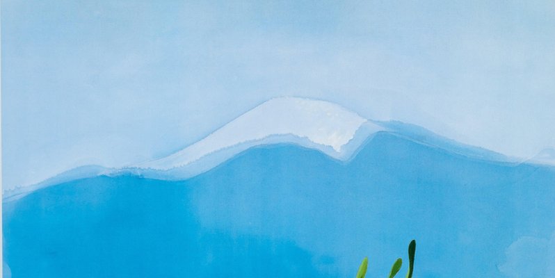 David Hockney Mount Fuji and Flowers Poster for sale at Pamono