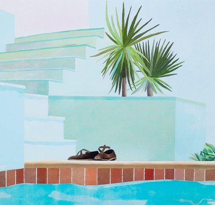 希少になる Hockney David Pool Pamono at sale for Poster Steps and 額縁