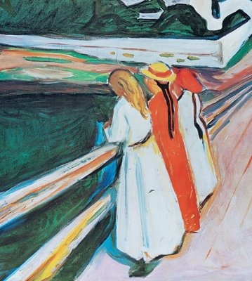 Edvard Munch The Girls on the Bridge Poster
