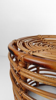 Small ottoman in rattan and wicker | Franco Albini | 55 cm - Sika-Design.com