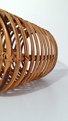 Small ottoman in rattan and wicker | Franco Albini | 55 cm - Sika-Design.com