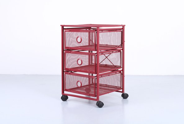 Postmoderner roter Metallschrank von Ikea, 1980er bei Pamono kaufen