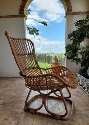 Sthle aus Schilfrohr & Bambus von Tito Agnoli, 1960er, 2er Set bei Pamono  kaufen