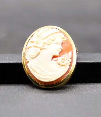 Broche/pendentif Ancien Camée Coquille - Vintage - Sans Marque