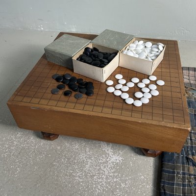 Vintage Go Game Board Goban Kaya, Japan, 1950s, Set of 3 for sale