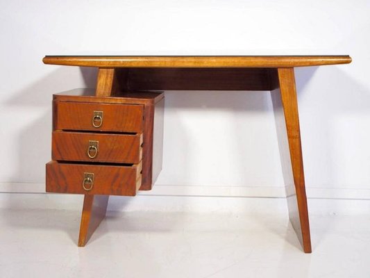 Small Italian Mahogany Writing Desk With Drawers For Sale At Pamono