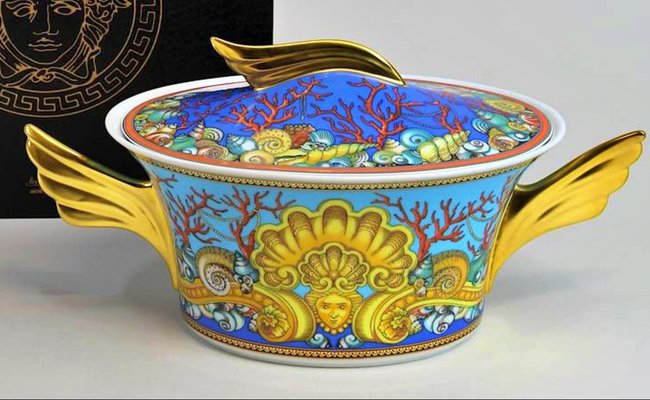 Rosenthal Versace Soup Tureen with Lid by Versace Home Collection
