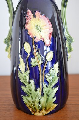 Art Nouveau Austrian Majolica Vase, 1890s for sale at Pamono