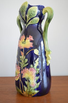 Art Nouveau Austrian Majolica Vase, 1890s for sale at Pamono
