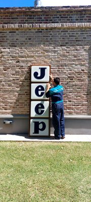 Vintage Jeep Dealership Sign, 1960s for sale at Pamono